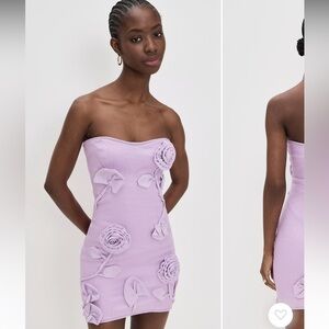 Rendoll 3D floral mini dress